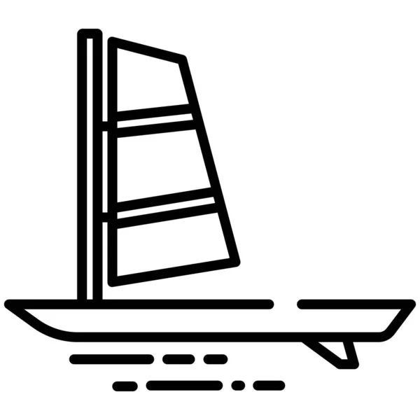 Navire Icône Web Illustration Simple — Image vectorielle