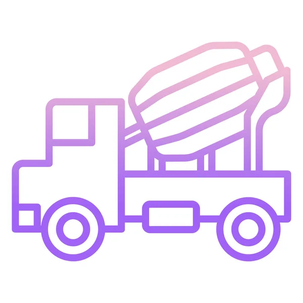 Concrete Mixer Icon Vector Illustration — 스톡 벡터