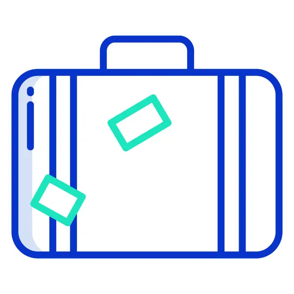 Beyaz Arkaplanda Basit Bir Vektör Suitcase Simgesi — Stok Vektör