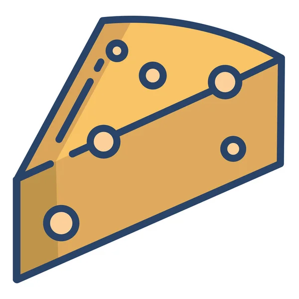 Käse Web Symbol Einfache Illustration — Stockvektor
