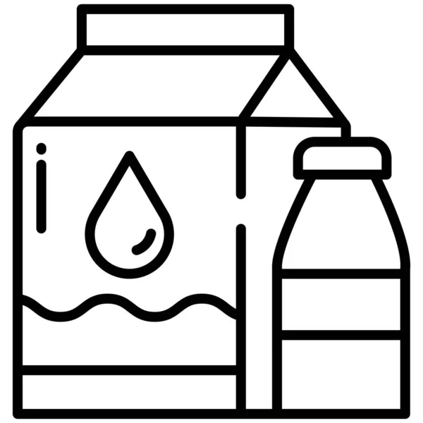 Ikona Sieci Mleka Ilustracja Wektora — Wektor stockowy