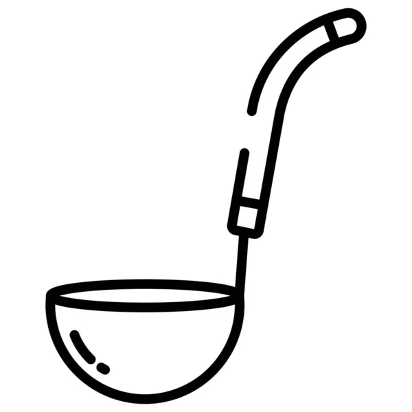 Uma Concha Utensílios Cozinha Ícone Vetor Ilustração Design —  Vetores de Stock