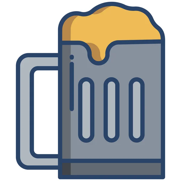 Bier Web Symbol Vektor Illustration — Stockvektor