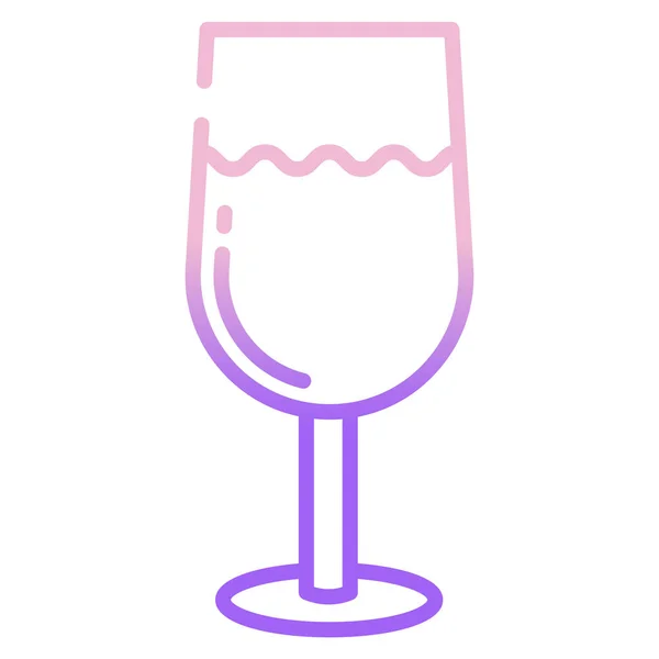Verre Vin Illustration Simple — Image vectorielle