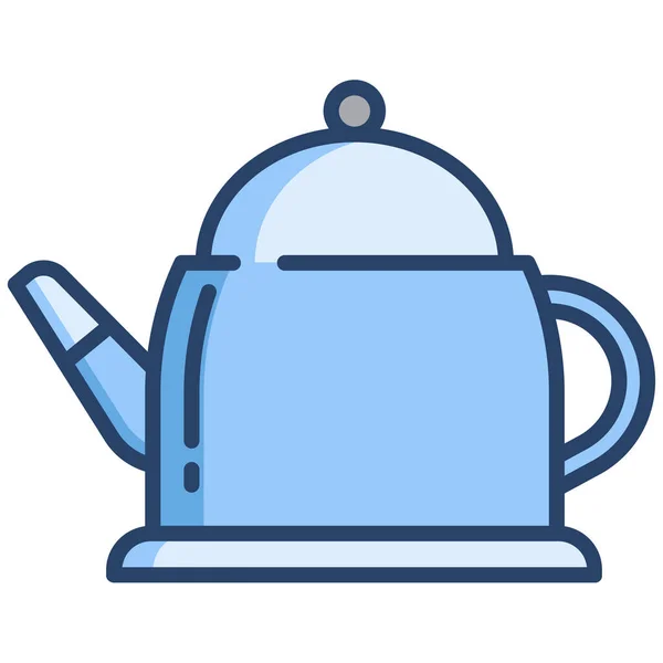 Tasse Wasserkocher Symbol Vektor Teekanne Isoliert Auf Weißem Hintergrund — Stockvektor