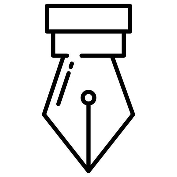 Pluma Icono Web Ilustración Simple — Vector de stock