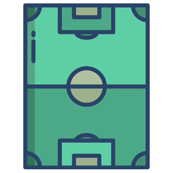 Simple Vecteur Terrain Football Icône Sur Fond Blanc — Image vectorielle