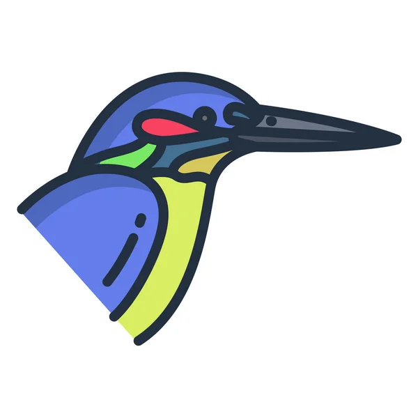 Kingfisher Icono Vector Ilustración — Vector de stock