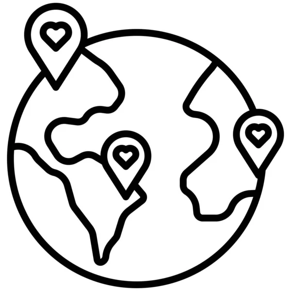 World Map Simple Design — Stock Vector