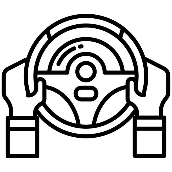 Steering Wheel Web Icon Simple Illustration — Stock Vector