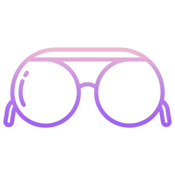Jednoduché Sluneční Brýle Vektorové Ikony Bílém Pozadí — Stockový vektor