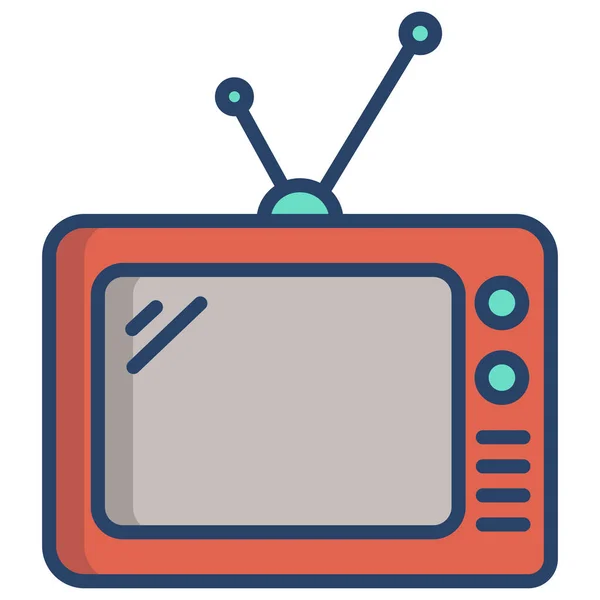 Television Simple Icon Vector Illustration — Stock Vector