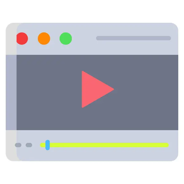 Video Oynatıcı Basit Resimleme — Stok Vektör