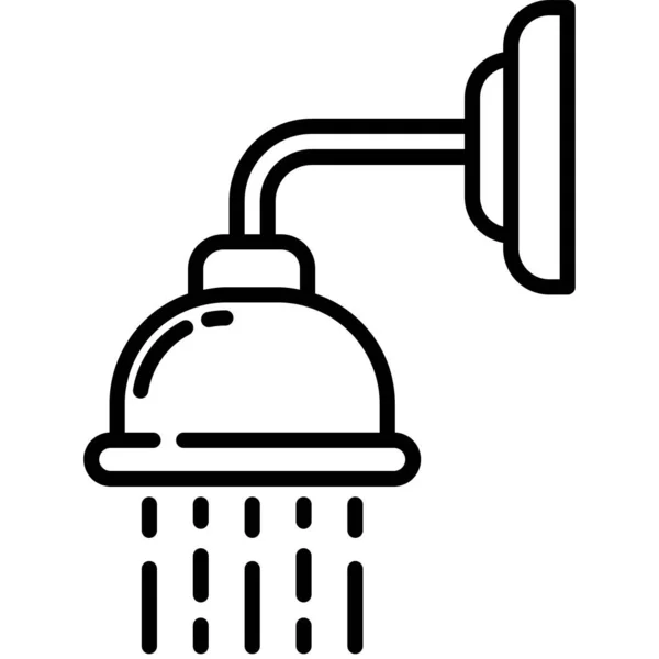 Shower Web Icon Vector Illustration — Stock Vector