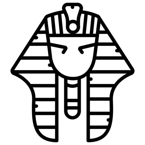 Illustration Vectorielle Tête Pharaon Égyptien — Image vectorielle