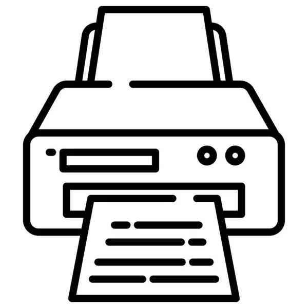 Impresora Icono Web Ilustración Simple — Vector de stock