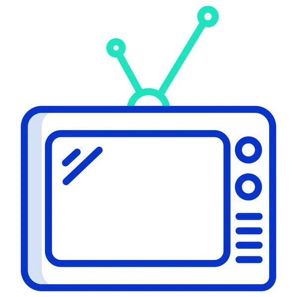 Fernsehen Einfaches Symbol Vektorillustration — Stockvektor