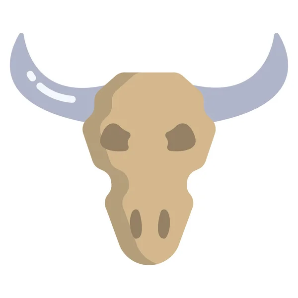 Icono Vector Simple Ilustración Animal Skull — Archivo Imágenes Vectoriales