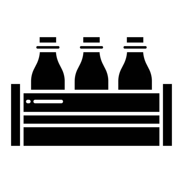 Latte Bottiglie Vettore Illustrazione Sfondo — Vettoriale Stock