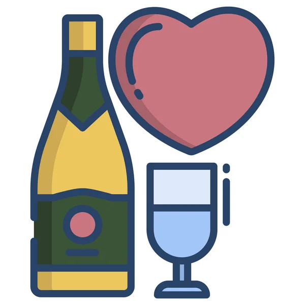 Wein Web Icon Vektor Illustration — Stockvektor