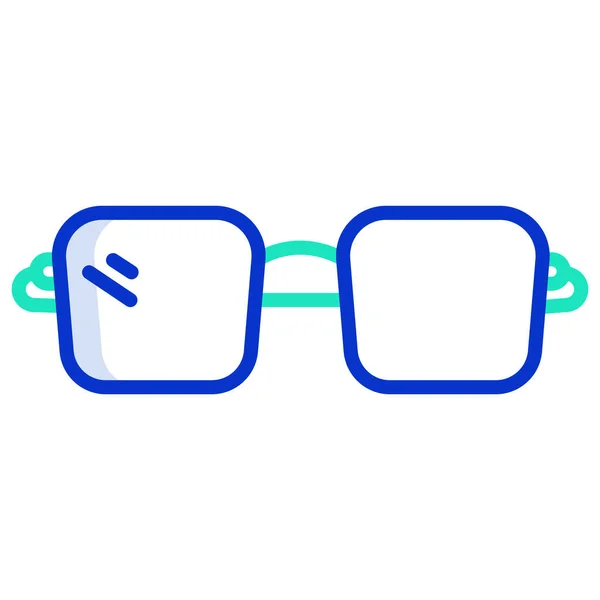 Icono Vector Simple Ilustración Gafas Sol — Vector de stock