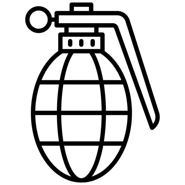 手榴弹图标矢量隔离白色背景为您的 Web 和移动应用程序设计 手榴弹徽标概念 — 图库矢量图片