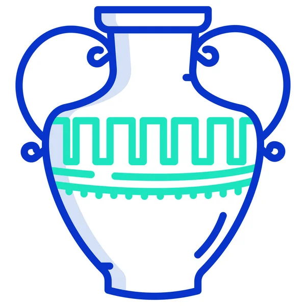 Simple Vector Icon Illustration Amphora — Stock Vector