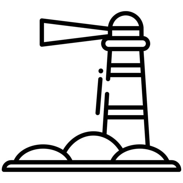 Leuchtturm Web Ikone Vektorillustration — Stockvektor