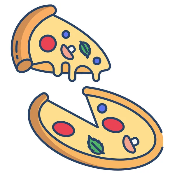 Pizza Icono Web Ilustración Vectorial — Vector de stock