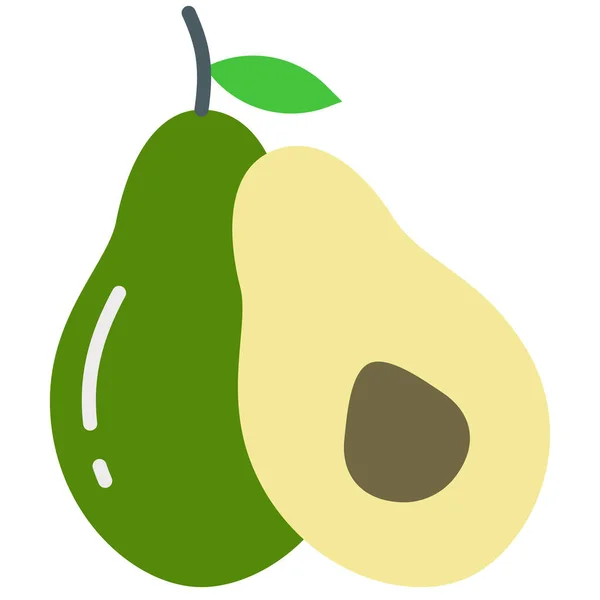 Einfaches Vektor Symbol Illustration Von Avocado — Stockvektor