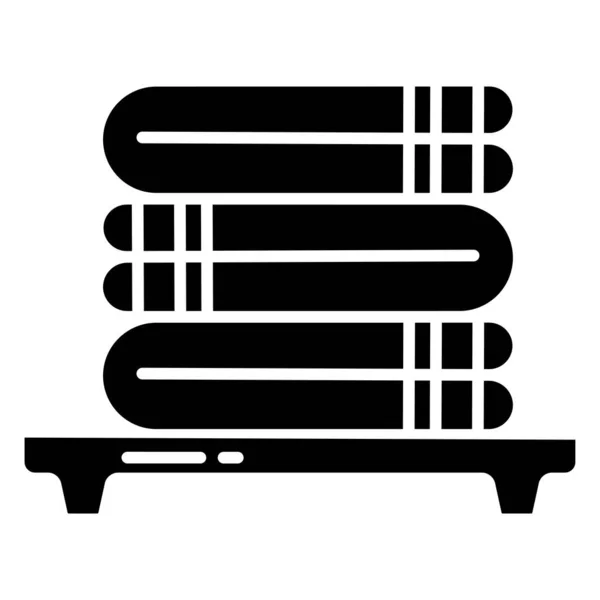 Handtücher Einfaches Vektor Symbol Auf Weißem Hintergrund — Stockvektor