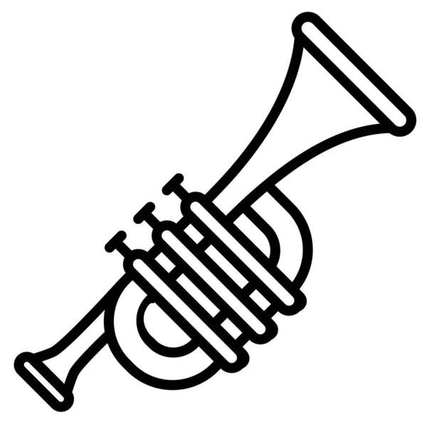 Trumpet Enkel Ikon Vektor Illustration — Stock vektor