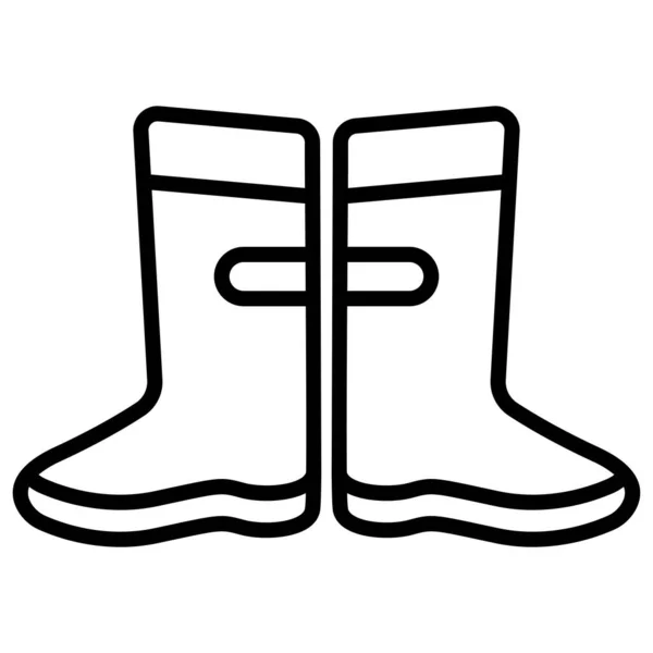 Botas Ícone Web Ilustração Simples — Vetor de Stock