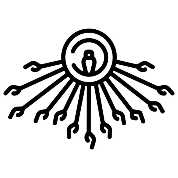 Einfaches Vektor Symbol Illustration Von Aten — Stockvektor