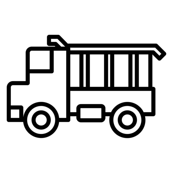 Webová Ikona Kamionu Jednoduchá Ilustrace — Stockový vektor