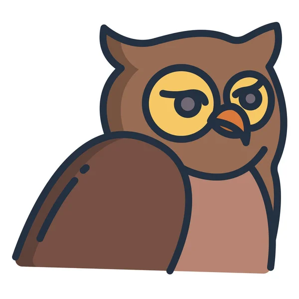 Owl Icon Vector Illustration — Stock Vector