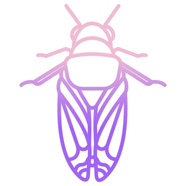 虫の虫のアイコン ウェブ用のカブトムシベクトルアイコンの概要図 — ストックベクタ