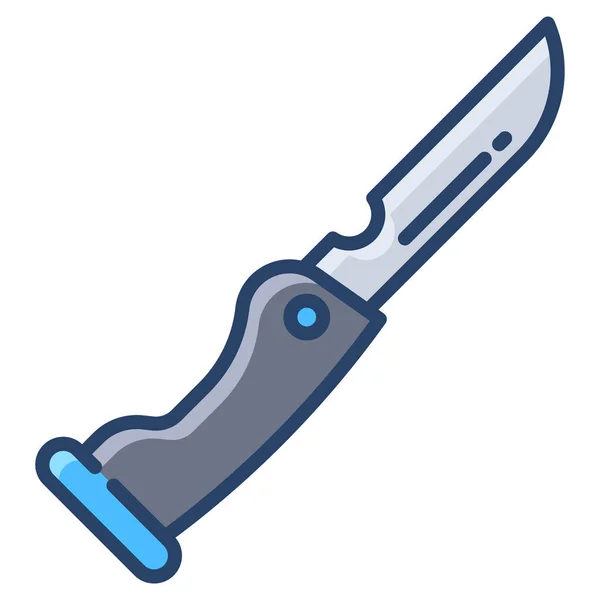 Knife Web Icon Vector Illustration — Stock Vector