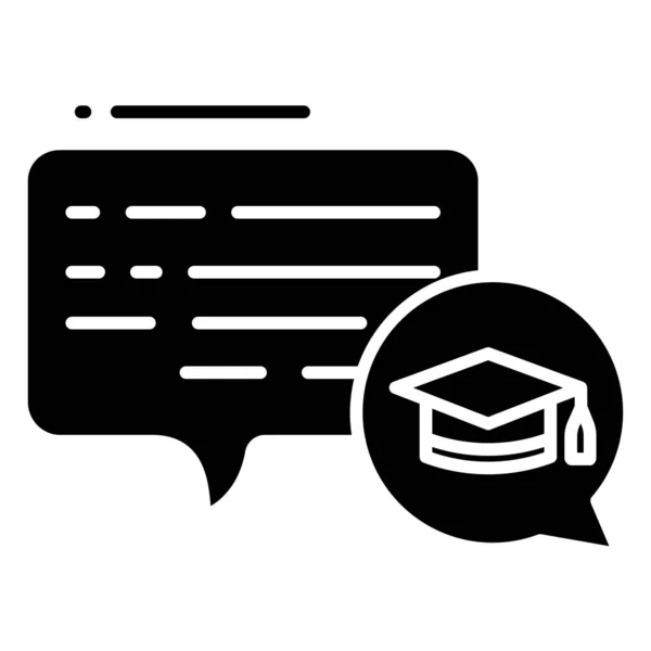 Graduation Web Icon Simple Illustration — Stock Vector