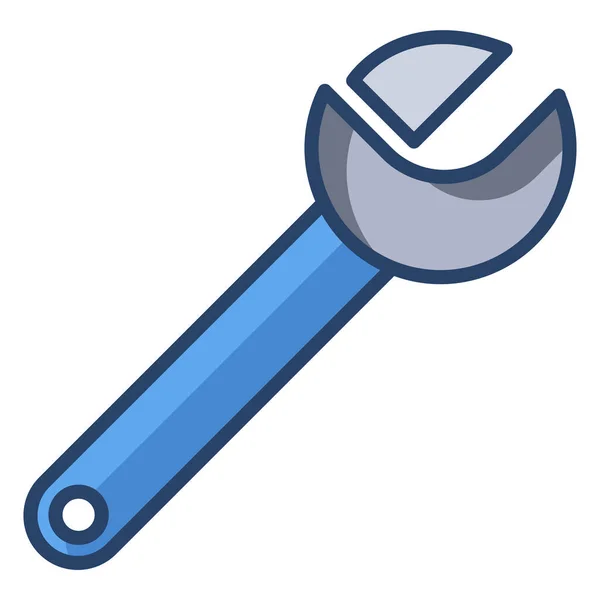 Moneky Wrench Web Icon Vector Illustration — 스톡 벡터