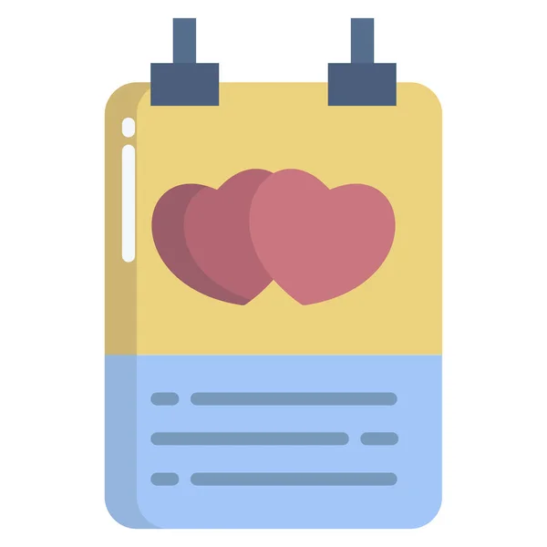 Día San Valentín Icono Web Vector Ilustración — Archivo Imágenes Vectoriales