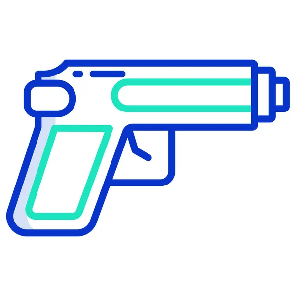 Pistola Icono Web Ilustración Simple — Vector de stock