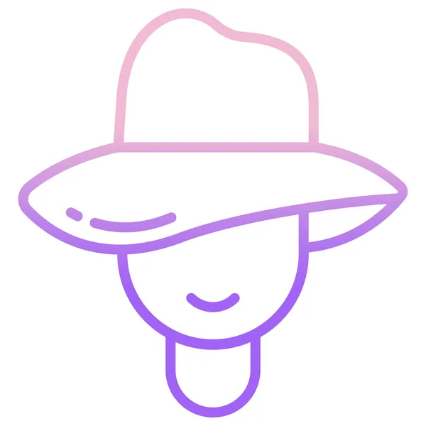 Sombrero Icono Web Ilustración Vectorial — Vector de stock