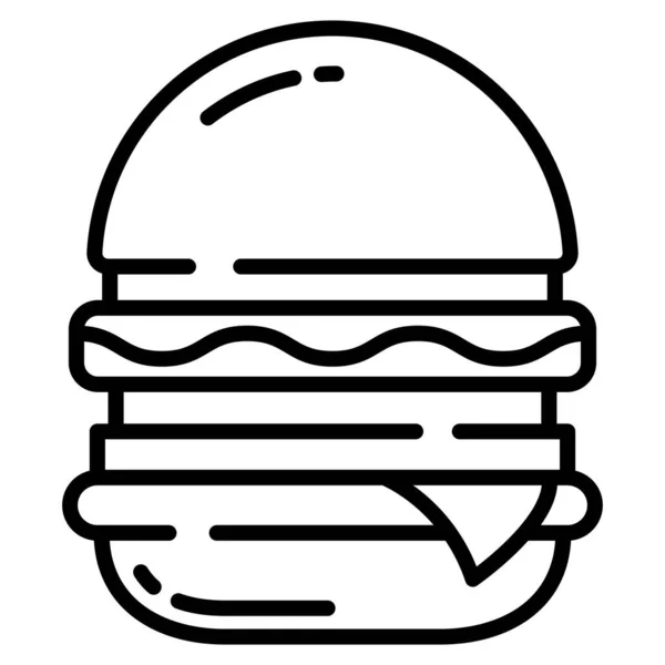Hamburger Web Simgesi Basit Illüstrasyon — Stok Vektör