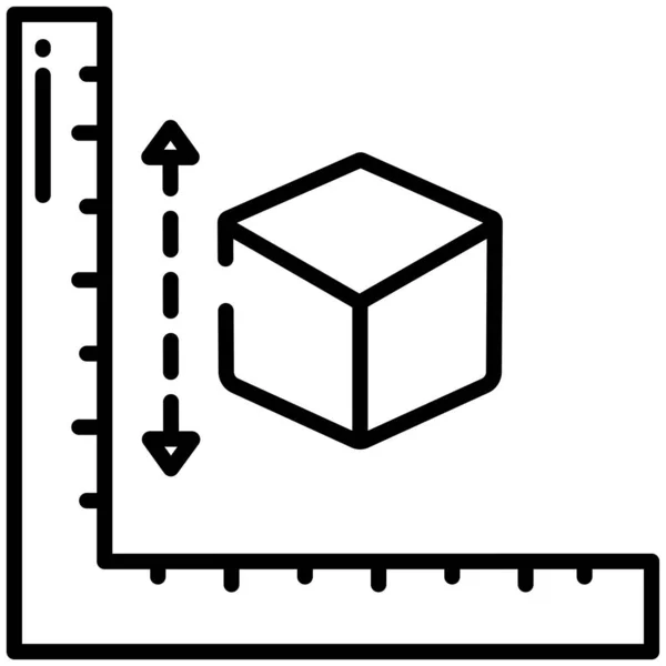 Semplice Icona Vettoriale Illustrazione Del Cubo — Vettoriale Stock