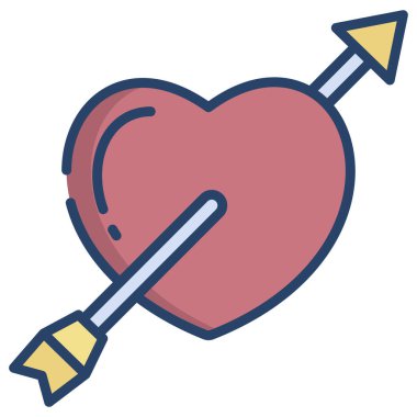 Kalp. Web simgesi basit illüstrasyon