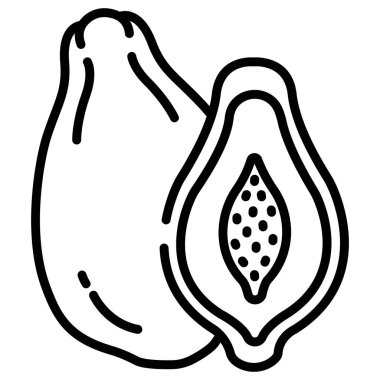 Avokado. Web simgesi basit illüstrasyon