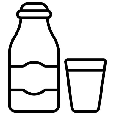 süt ağı simgesi, vektör illüstrasyonu