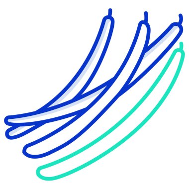 Fasulye Web simgesi basit illüstrasyon