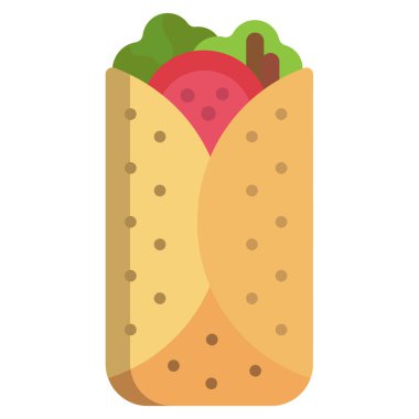 Fajita. Web simgesi basit illüstrasyon